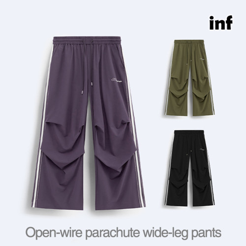 Men Women Open-wire Parachute Wide-leg Pants Trousers Loose Pants Wide-leg Pants Casual Pants