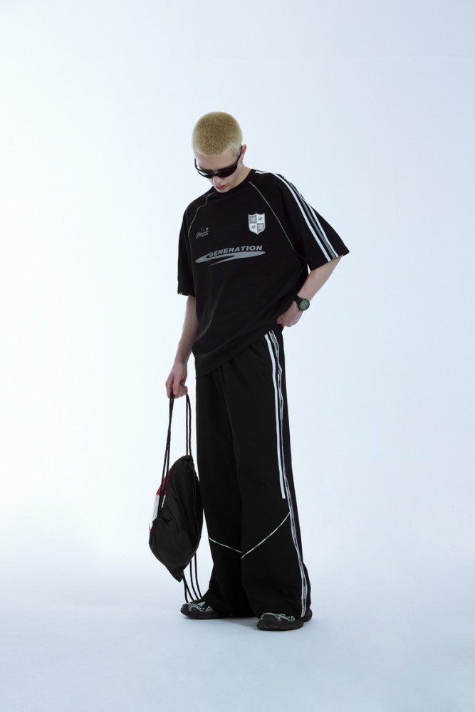 Men Women Cut Print With A Wide-leg Pants Sport Wear Pant Bottoms Trousers Outfits Casual Pants