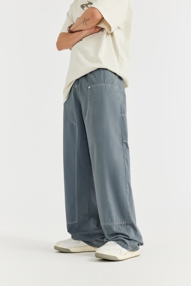 Men Women Washed Logging Pants Trousers Loose pants Wide-leg Pants Casual Pants