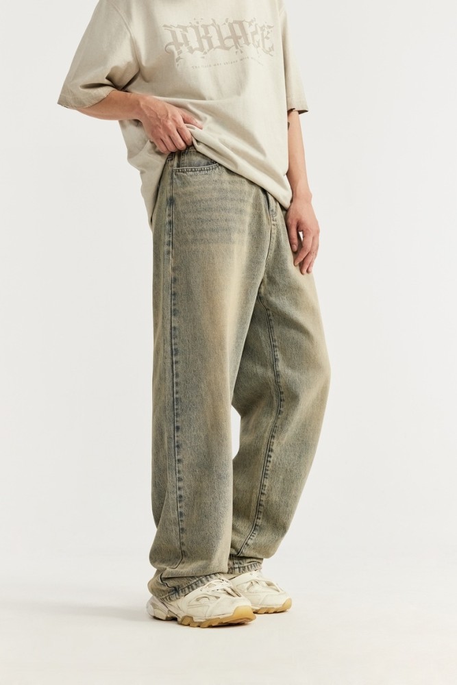 Men Women Wide-leg Jeans Straight Leg Pants Bottoms Trousers Outfits Casual Jeans