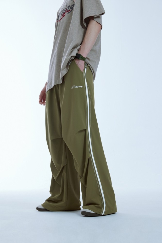 Men Women Open-wire Parachute Wide-leg Pants Trousers Loose Pants Wide-leg Pants Casual Pants