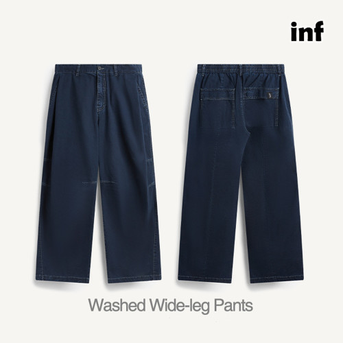 Men Women Washed Wide-leg Jeans Straight Leg Jeans Bottoms Trousers Outfits Casual Jeans