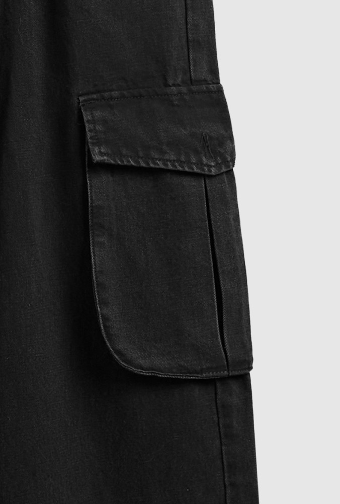 Men Women Washed Cargo Wide-leg Jeans Bottoms Pants Trousers Outfits Casual Jeans