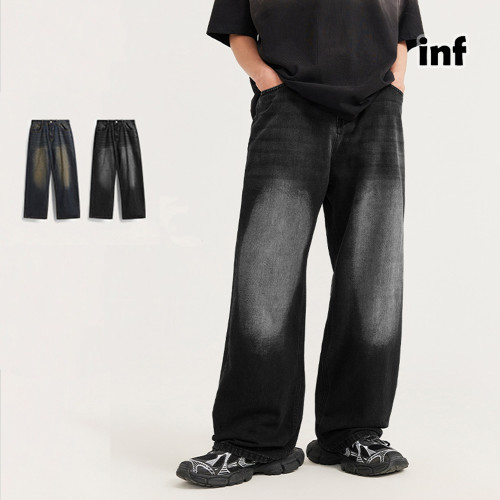 Men Women Vintage Wide-leg Jeans Bottoms Pants Trousers Outfits Casual Jeans