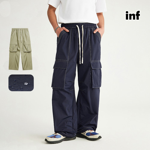 Men Women Overalls With Bright Thread Pants Anti Splash Trousers Loose pants Wide-leg Pants Casual Pants