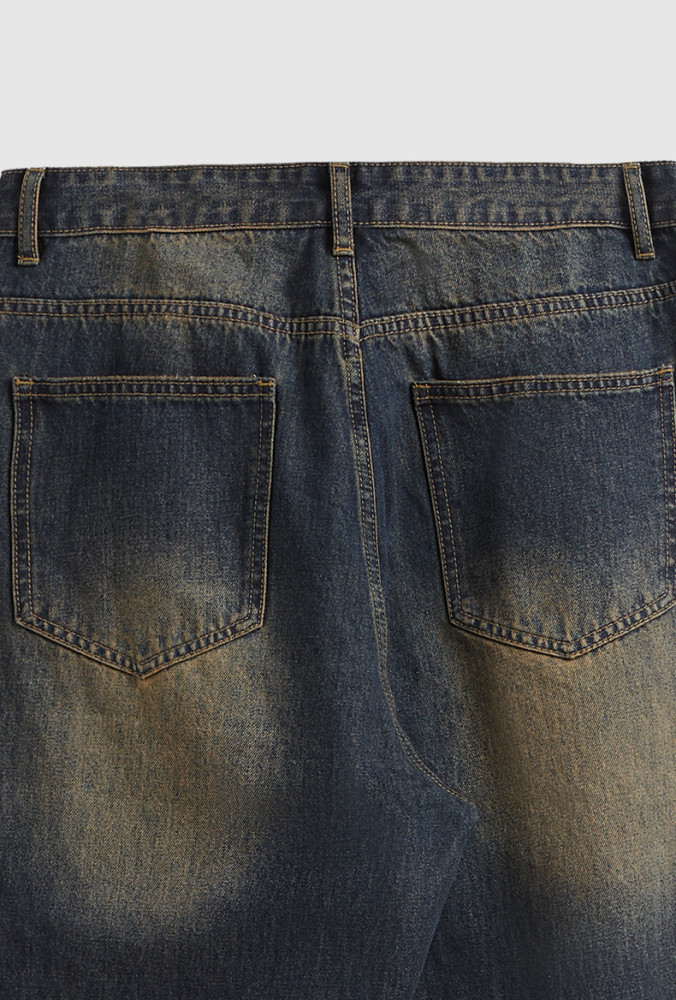 Men Women Vintage Wide-leg Jeans Bottoms Pants Trousers Outfits Casual Jeans