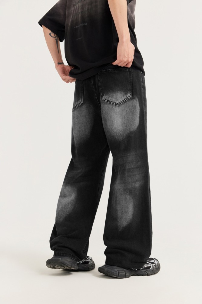 Men Women Vintage Wide-leg Jeans Bottoms Pants Trousers Outfits Casual Jeans