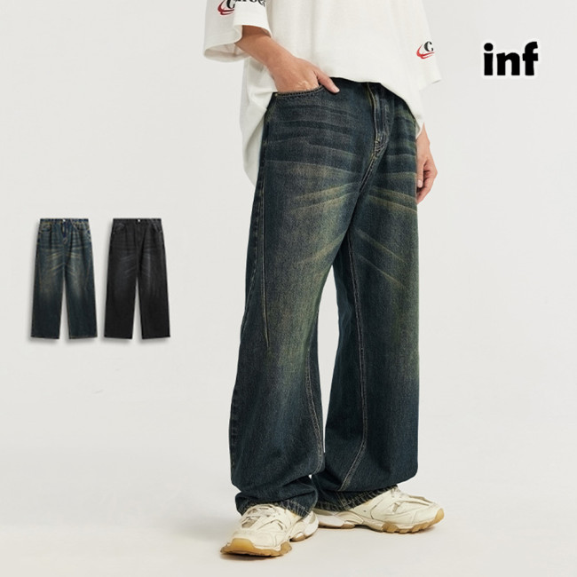 Men Women Vintage Cut Wide-leg Jeans Bottoms Pants Trousers Outfits Casual Jeans