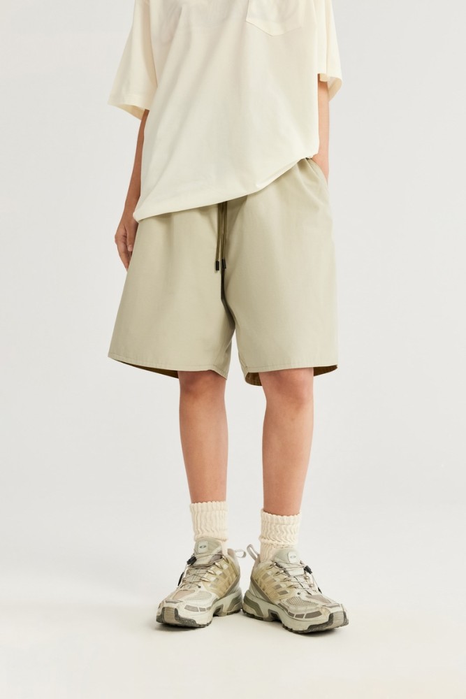 Men Boys Wearable On Both Sides Shorts Streetwear Bottoms Half Pants Sweatsuit Casual Shorts Unisex Pants