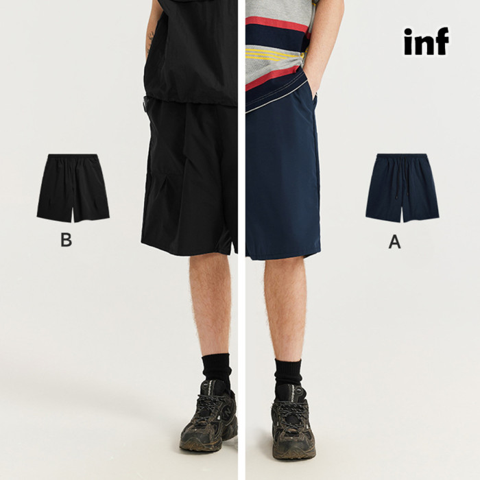 Men Boys Wearable On Both Sides Shorts Streetwear Bottoms Half Pants Sweatsuit Casual Shorts Unisex Pants
