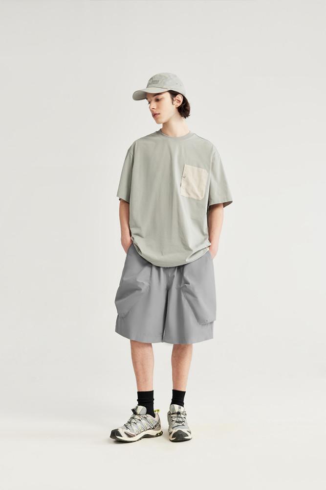 Men Boys Cargo Pocket Shorts Streetwear Bottoms Half Pants Sweatsuit Casual Shorts Unisex Pants