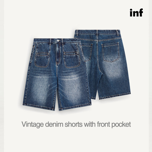 Men Boys Jean Shorts Denim Shorts Streetwear Bottoms Half Pants Sweatsuit Casual Shorts Unisex Pants