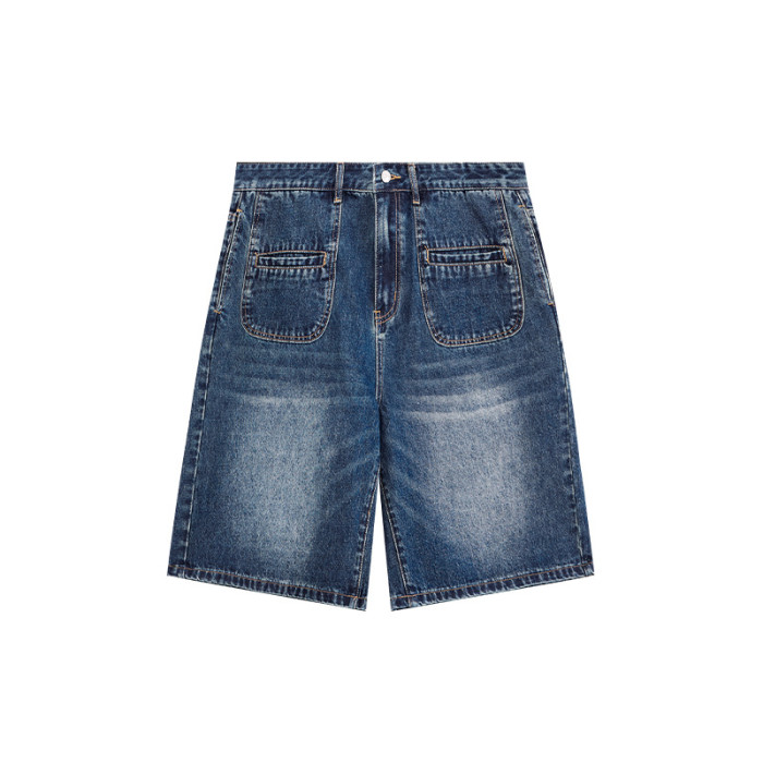Men Boys Jean Shorts Denim Shorts Streetwear Bottoms Half Pants Sweatsuit Casual Shorts Unisex Pants