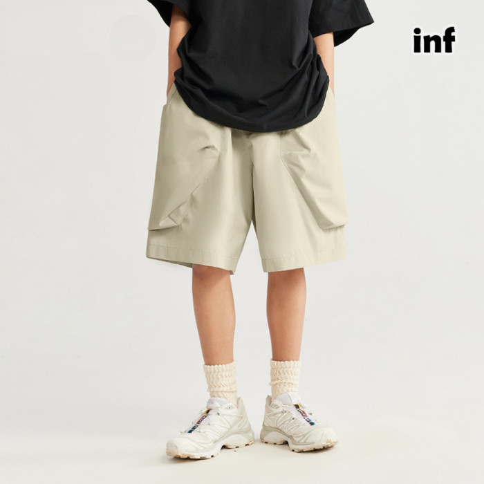 Men Boys Cargo Pocket Shorts Streetwear Bottoms Half Pants Sweatsuit Casual Shorts Unisex Pants
