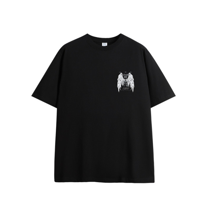 Men Women Wing Luminous Printed T-shirt Short Sleeve Pullover Tops Sweatshirt Unisex Tee Casual T-shirt