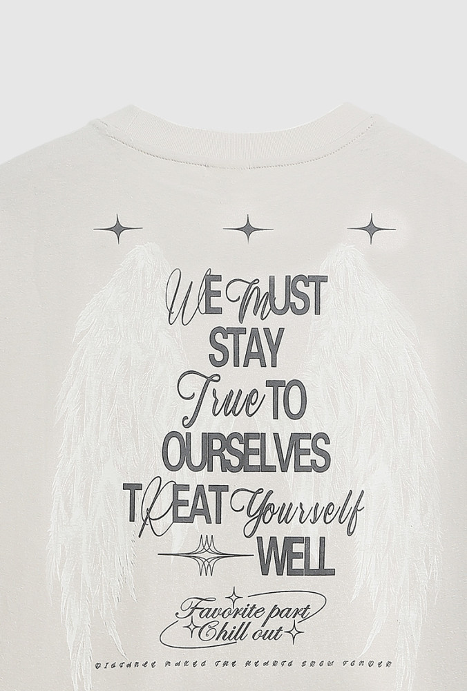 Men Women Wing Luminous Printed T-shirt Short Sleeve Pullover Tops Sweatshirt Unisex Tee Casual T-shirt