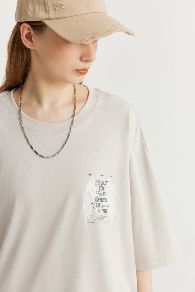 Men Women Wing Luminous Printed T-shirt Short Sleeve Pullover Tops Sweatshirt Unisex Tee Casual T-shirt