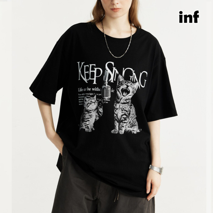 Men Women T-shirt Short Sleeve Pullover Tops Sweatshirt Unisex Tee Casual T-shirt