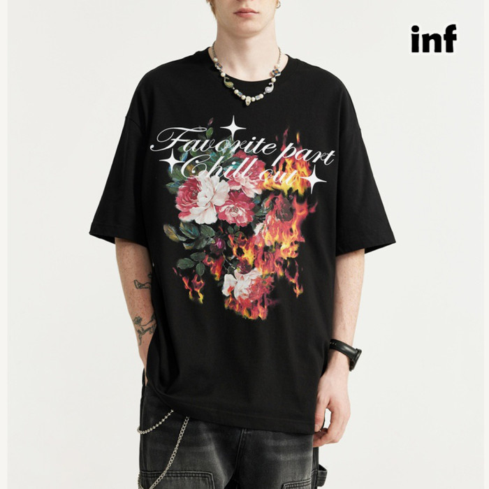 Men Women T-shirt Short Sleeve Pullover Tops Sweatshirt Unisex Tee Casual T-shirt