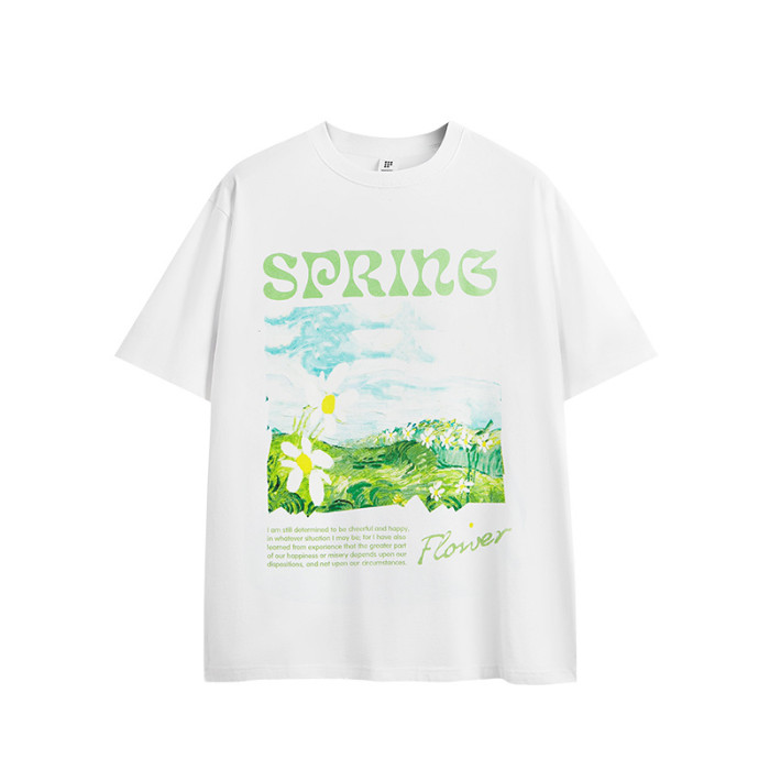 Men Women T-shirt Short Sleeve Pullover Tops Sweatshirt Unisex Tee Casual T-shirt