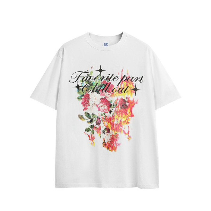 Men Women T-shirt Short Sleeve Pullover Tops Sweatshirt Unisex Tee Casual T-shirt