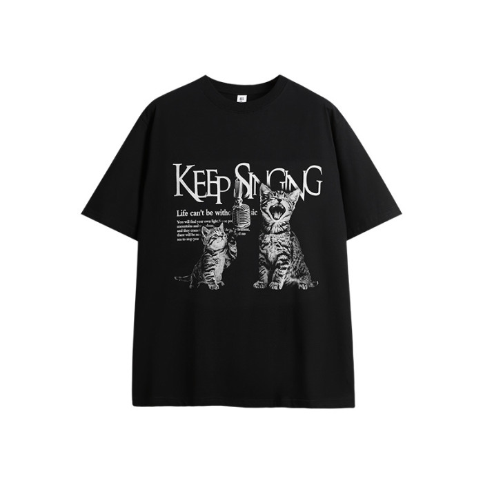 Men Women T-shirt Short Sleeve Pullover Tops Sweatshirt Unisex Tee Casual T-shirt