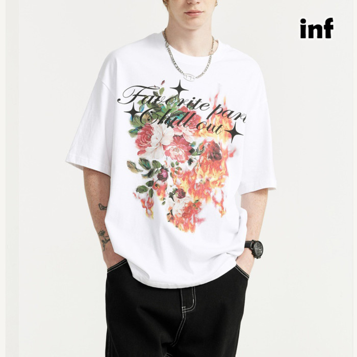 Men Women T-shirt Short Sleeve Pullover Tops Sweatshirt Unisex Tee Casual T-shirt