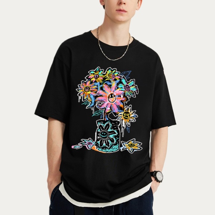Men Women T-shirt Short Sleeve Pullover Tops Sweatshirt Unisex Tee Casual T-shirt