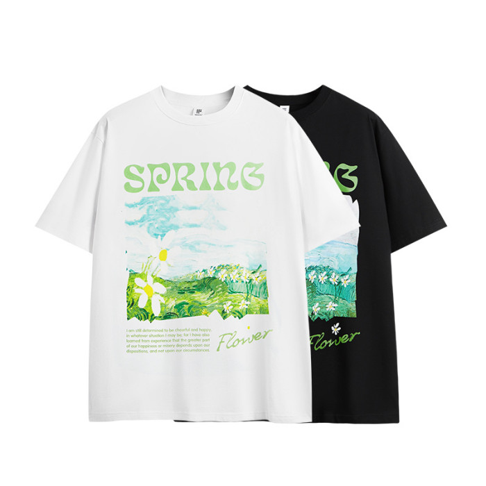 Men Women T-shirt Short Sleeve Pullover Tops Sweatshirt Unisex Tee Casual T-shirt