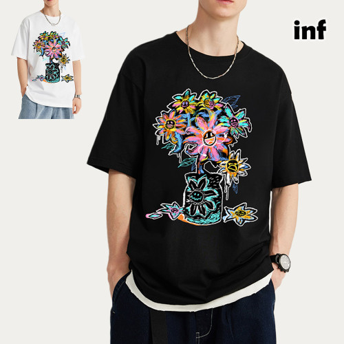 Men Women T-shirt Short Sleeve Pullover Tops Sweatshirt Unisex Tee Casual T-shirt