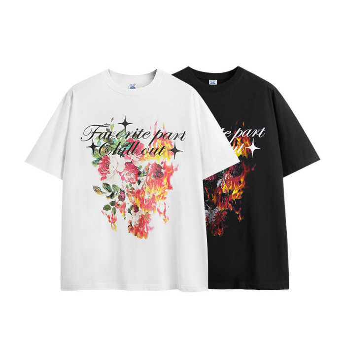 Men Women T-shirt Short Sleeve Pullover Tops Sweatshirt Unisex Tee Casual T-shirt