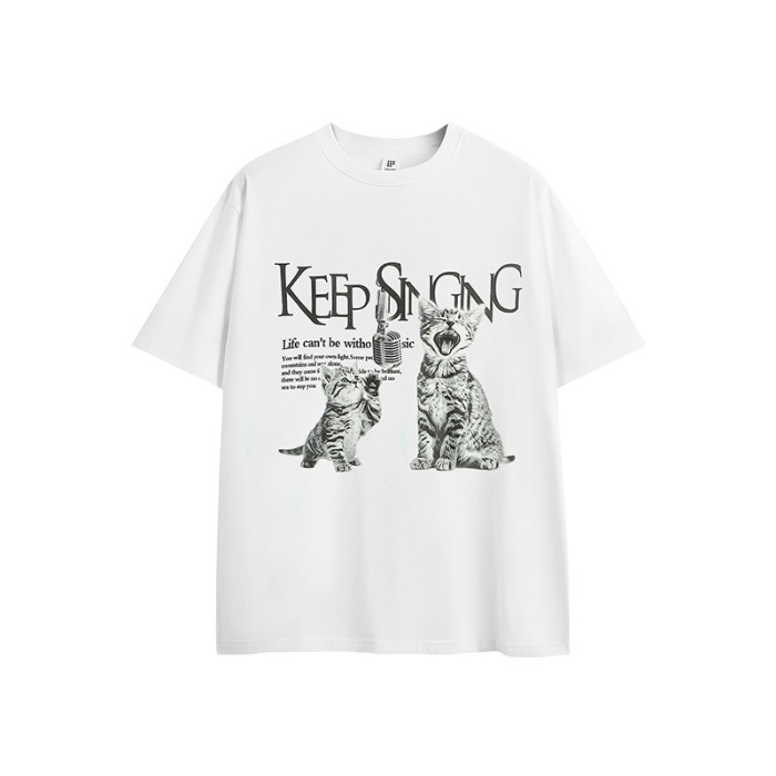 Men Women T-shirt Short Sleeve Pullover Tops Sweatshirt Unisex Tee Casual T-shirt