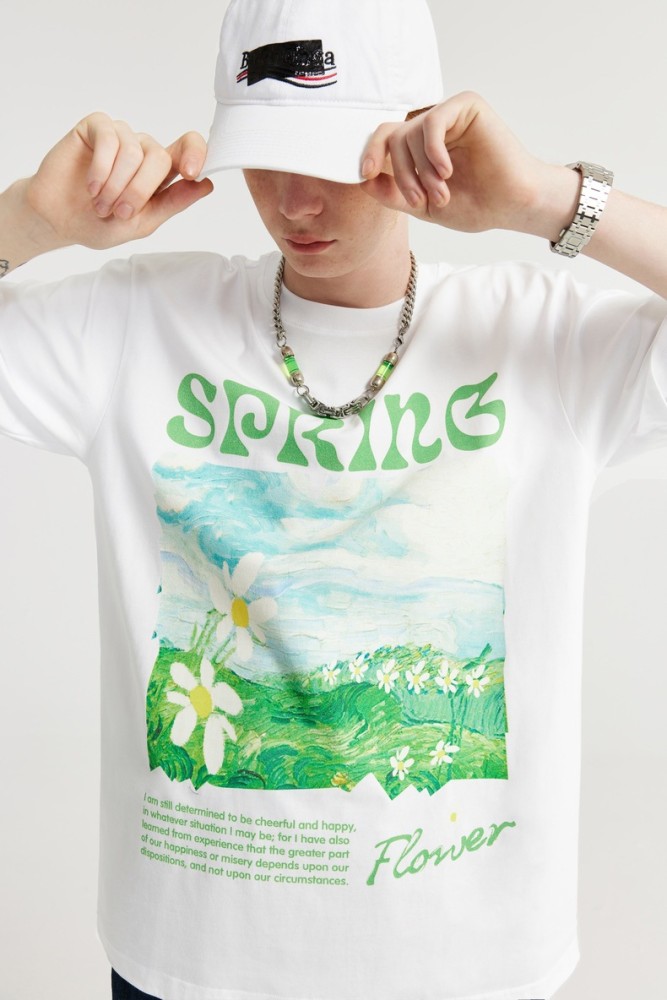 Men Women T-shirt Short Sleeve Pullover Tops Sweatshirt Unisex Tee Casual T-shirt