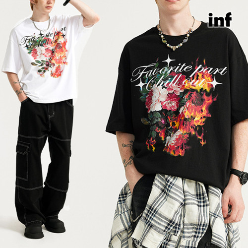 Men Women T-shirt Short Sleeve Pullover Tops Sweatshirt Unisex Tee Casual T-shirt