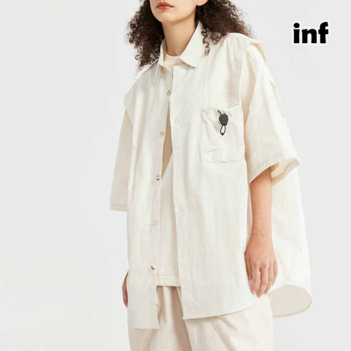 Men Women Fake Two Pieces Shirt Short Sleeved Shirt Tops Sweatshirt Unisex Tee Casual Shirt