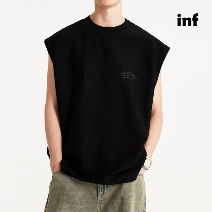 Men Women Flocking Flying Shoulder Vest T-shirt Short Sleeve Pullover Tops Sweatshirt Unisex Tee Casual T-shirt