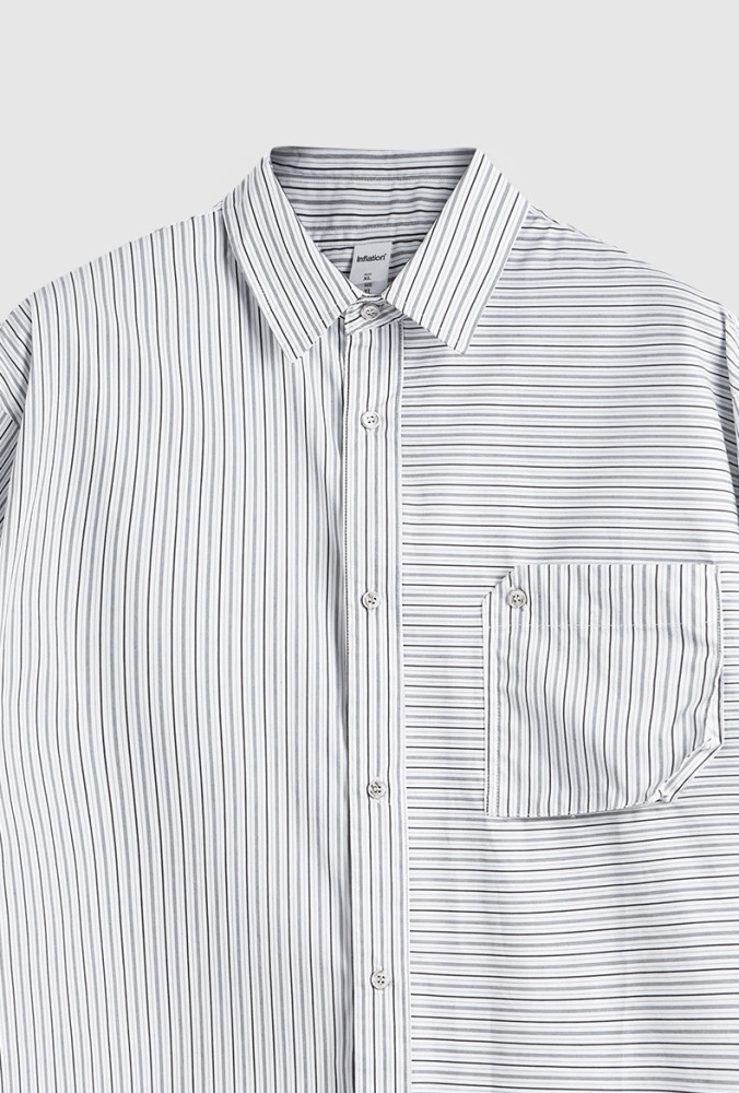 Men Women Stripe Shirt Short Sleeved Shirt Tops Sweatshirt Unisex Tee Casual Shirt