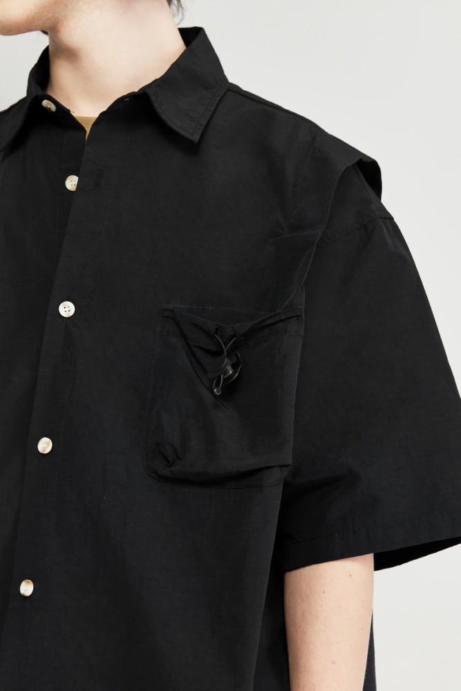 Men Women Fake Two Pieces Shirt Short Sleeved Shirt Tops Sweatshirt Unisex Tee Casual Shirt