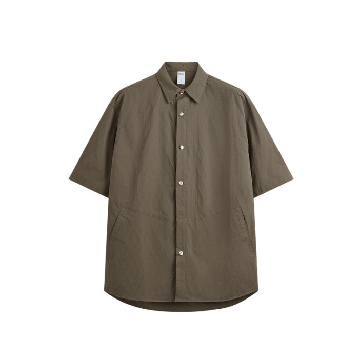 Men Women Diamond Patterned Plaid Shirt Short Sleeved Shirt Tops Sweatshirt Unisex Tee Casual Shirt