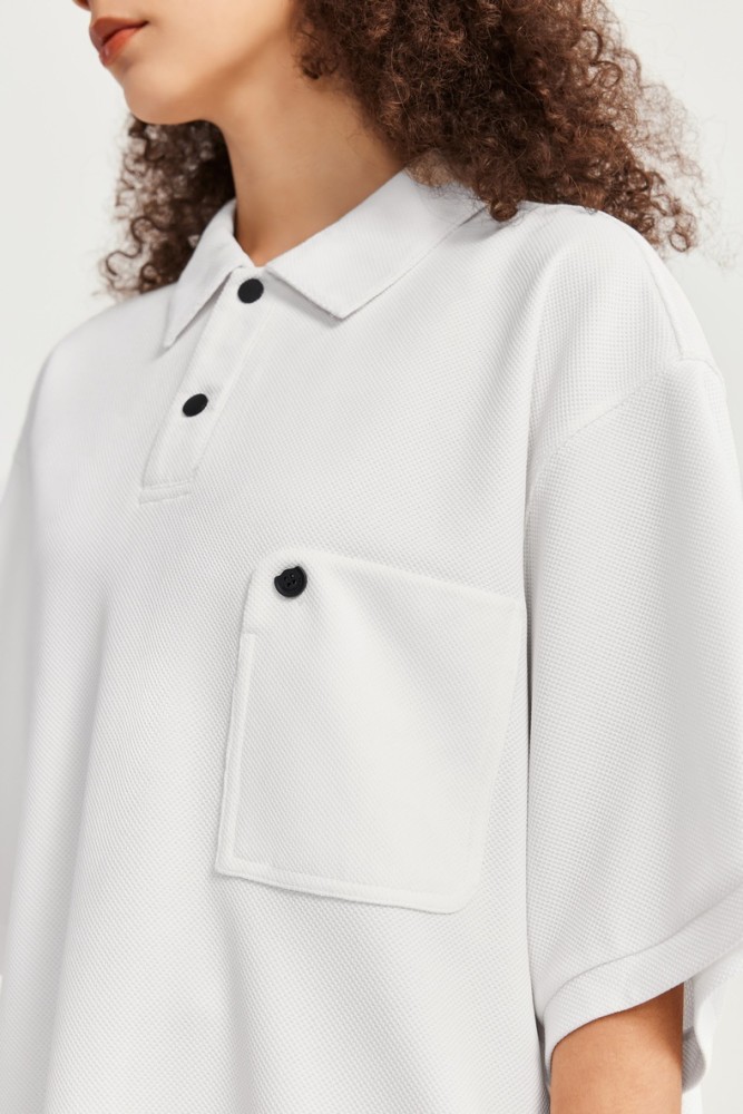 Men Women Cool Polo Shirt T-shirt Short Sleeve Pullover Tops Sweatshirt Unisex Tee Casual T-shirt