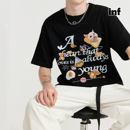 Men Women T-shirt Short Sleeve Pullover Tops Sweatshirt Unisex Tee Casual T-shirt