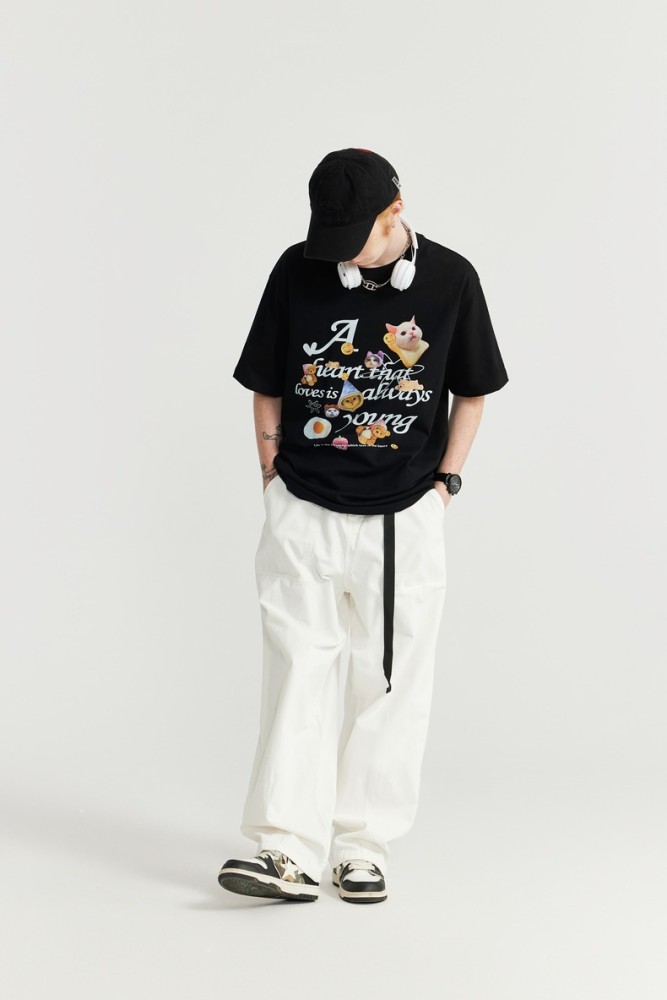 Men Women T-shirt Short Sleeve Pullover Tops Sweatshirt Unisex Tee Casual T-shirt