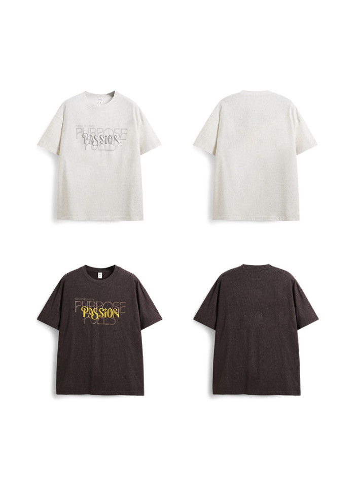 Men Women Wax Printing T-shirt Short Sleeve Pullover Tops Sweatshirt Unisex Tee Casual T-shirt