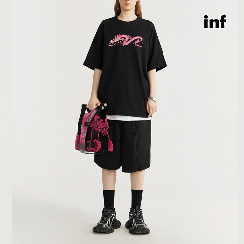 Men Women Night Glow Printing T-shirt Short Sleeve Pullover Tops Sweatshirt Unisex Tee Casual T-shirt