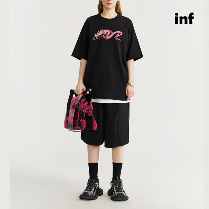 Men Women Night Glow Printing T-shirt Short Sleeve Pullover Tops Sweatshirt Unisex Tee Casual T-shirt