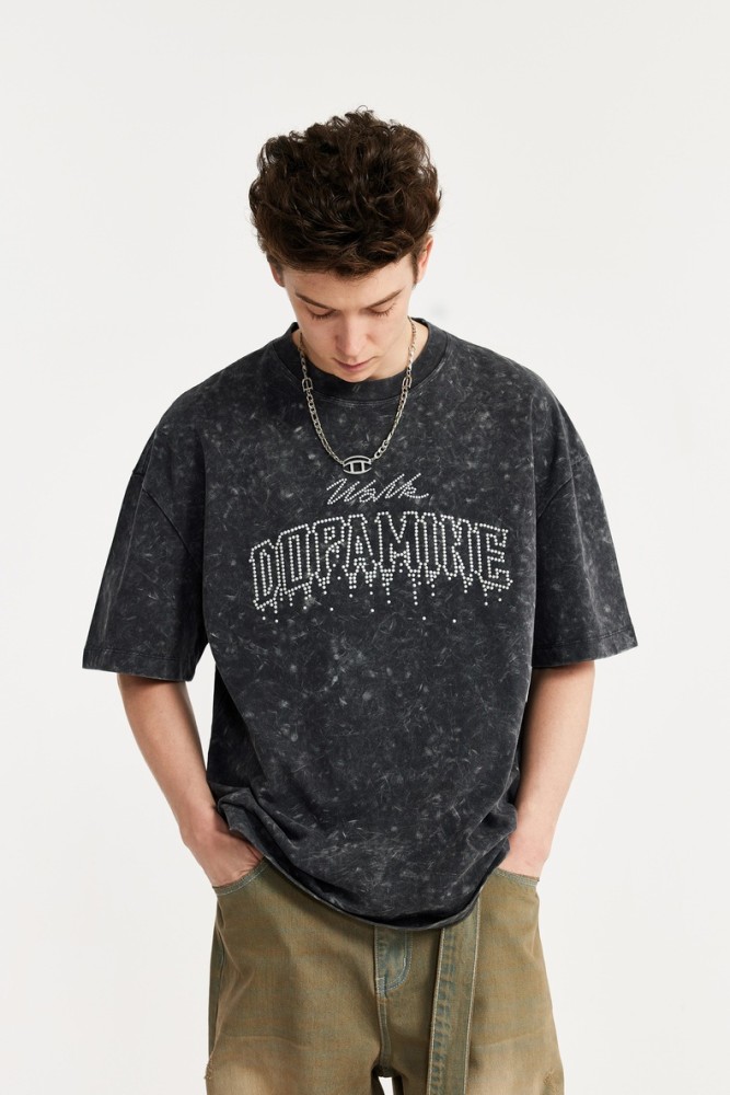 Men Women Washed T-shirt Short Sleeve Pullover Tops Sweatshirt Unisex Tee Casual T-shirt