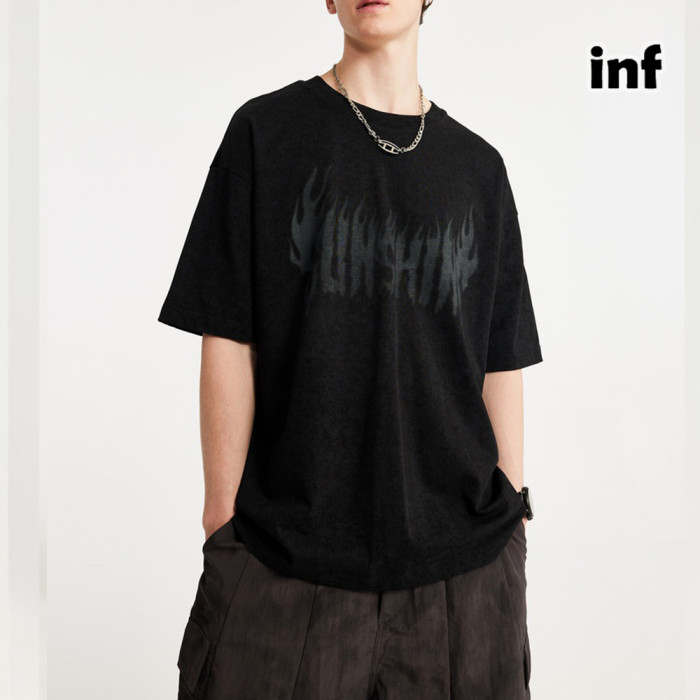 Men Women Wax Printing T-shirt Short Sleeve Pullover Tops Sweatshirt Unisex Tee Casual T-shirt