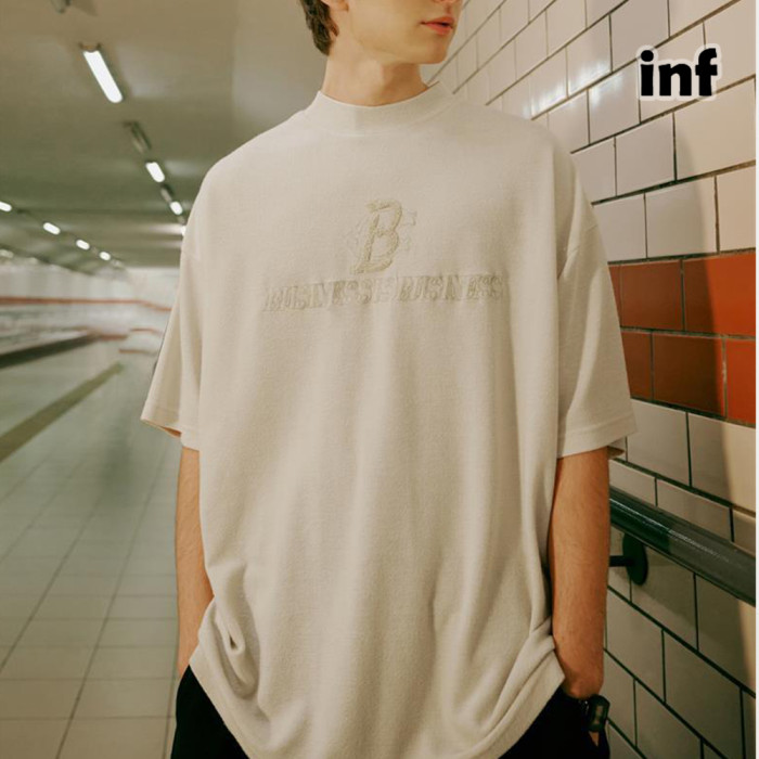 Men Women Embroidered Towel Cloth T-shirt Short Sleeve Pullover Tops Sweatshirt Unisex Tee Casual T-shirt