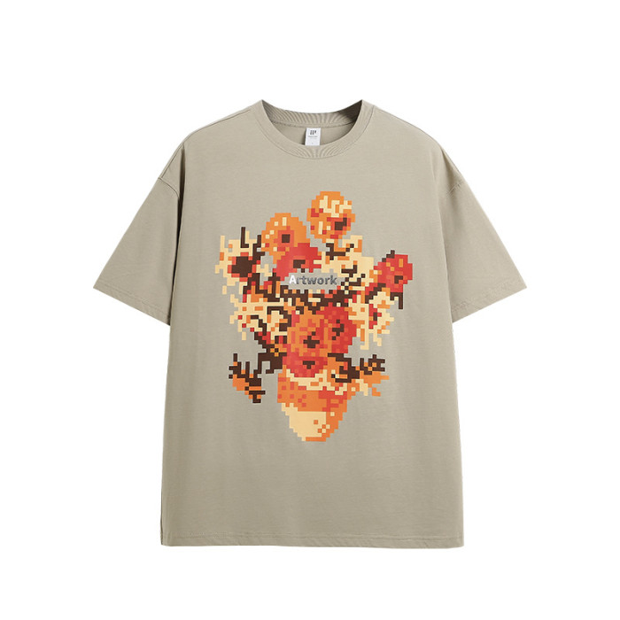 Men Women T-shirt Short Sleeve Pullover Tops Sweatshirt Unisex Tee Casual T-shirt