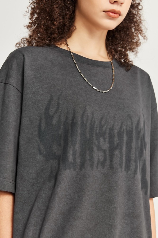 Men Women Wax Printing T-shirt Short Sleeve Pullover Tops Sweatshirt Unisex Tee Casual T-shirt